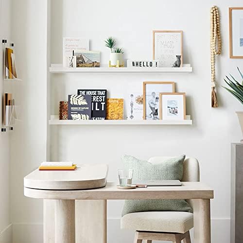 Forbena White Floating Shelves 36 Inches 4-Pack