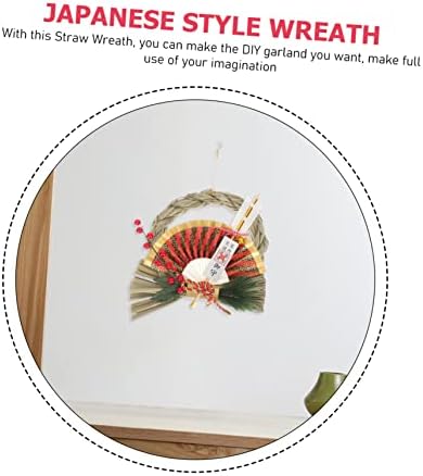 LIFKOME Japanese Straw Wreath Pendant