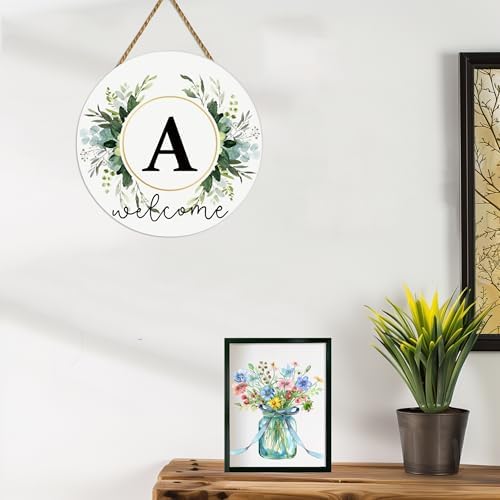 Monogram Letter A Wreath for Front Door Decor