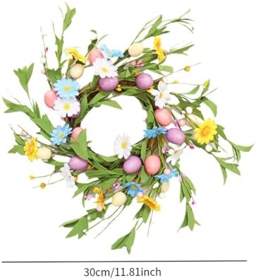 Easter Egg Wreath Display Backdrop for Front Door Garden 12 Inch