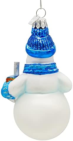 Kurt Adler 425 Inch Noble Gems Glass Hanukkah Snowman Ornament