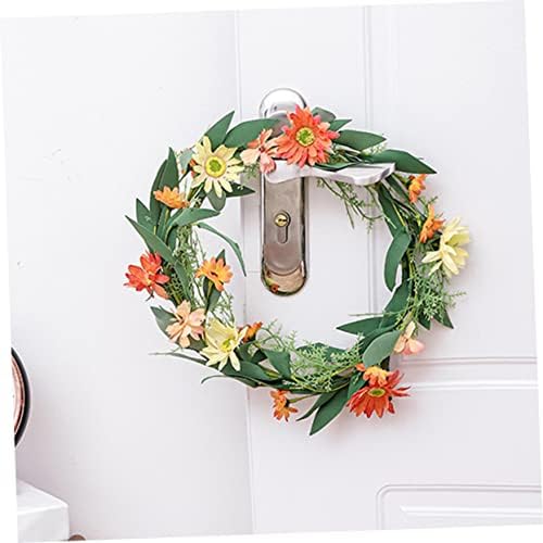 Realistic Chrysanthemum Wreath Christmas Door Hanging Decor