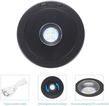 PATIKIL 45 x 35 Inch Rotating Display Stand with LED Light Base