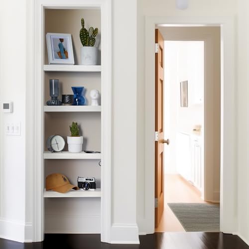 Amada Floating Shelves Wall Mounted Set of 2 White 15x7 Inch
