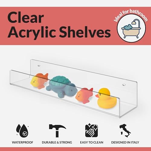 NATURE SUPPLIES Clear Floating Shelves Set of 4