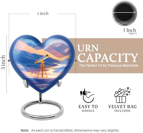 Decorative 3 Inch Urn Set for Cremation Ashes