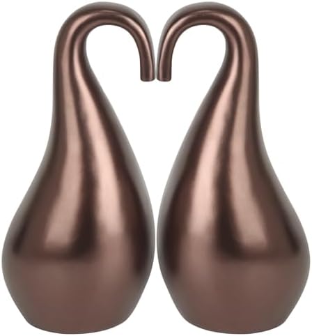 Double Urns for Human Ashes Swan and Heart Design