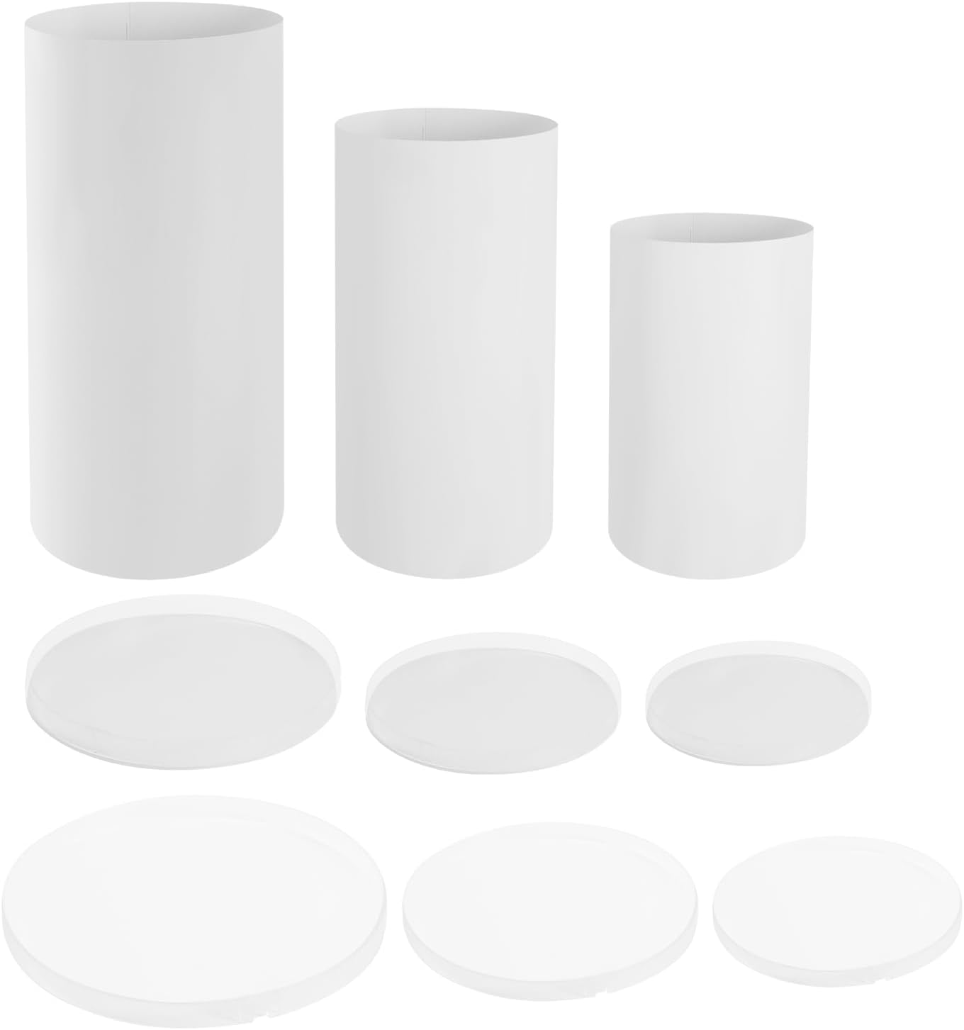 LOYALHEARTDY Cylinder Pedestal Stand 3Pcs Wedding Display