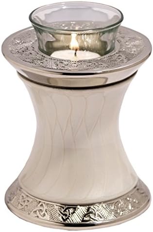 Baroque Pearl Tealight Urn with Trinity Band
