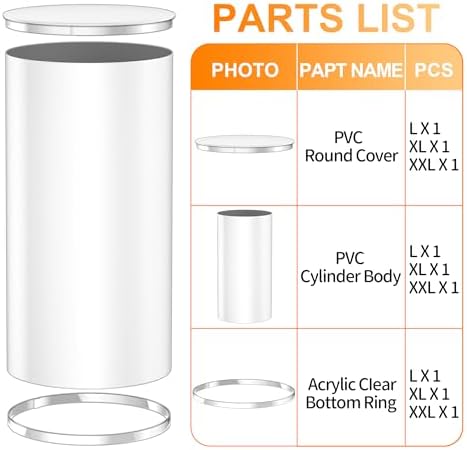 Toosci 3 Piece Cylinder Pedestal Stand for Party Decor