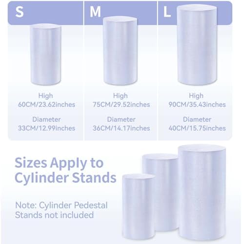 QueenDream Glitter Pedestal Stand Covers Set of 3