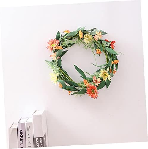Realistic Chrysanthemum Wreath Christmas Door Hanging Decor