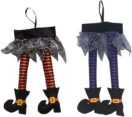 VIVIANYO HD 2PCS Halloween Witch Legs Plush Decoration