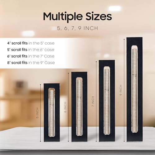 AS Mezuzah Acrylic Case for Door - Black 7 Inches