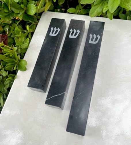 AS Mezuzot Quartz Mezuzah Case with Engraved Shin Design