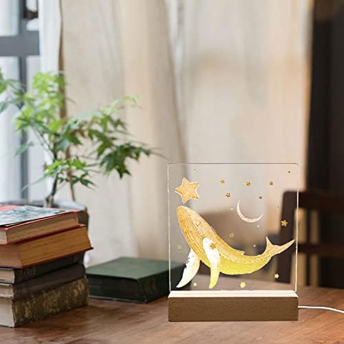 2Pcs Led Wooden Base Display Stand with Acrylic Sheets
