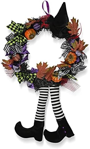 Skeleteen Halloween Witch Wreath 42 Inch Decor