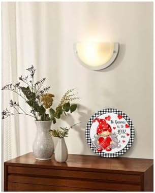 To Gnome Me Valentine Wreath Sign 6x6 Inch Door Hanger