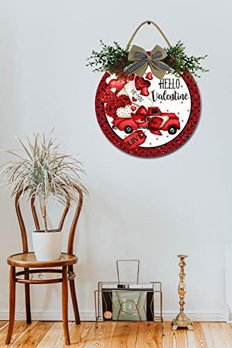Hello Valentine Wooden Front Door Sign 11 Inches