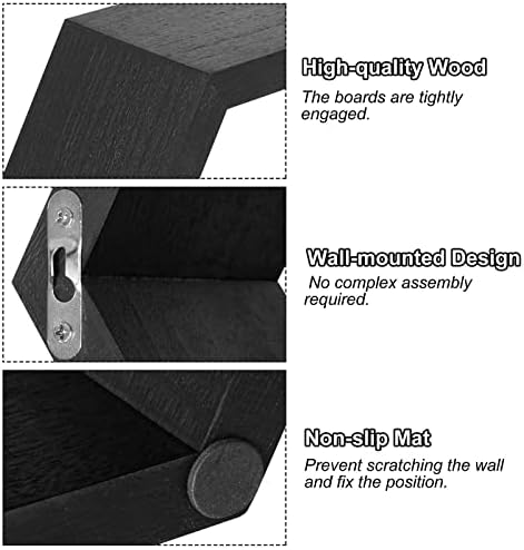 Ybing Hexagon Floating Shelves Set of 6