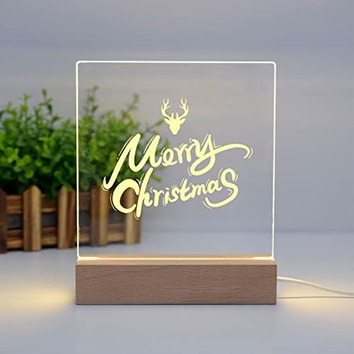 2Pcs Led Wooden Base Display Stand with Acrylic Sheets