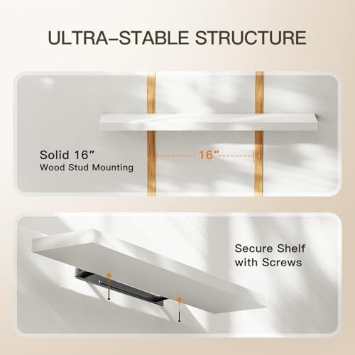 Amada Floating Shelves 32 Inch Set of 2 for Wall Storage