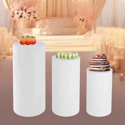 3 Cylinder Stands Set for Wedding Party Display