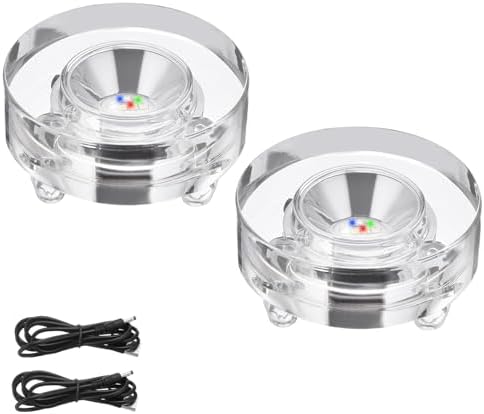PATIKIL Crystal LED Light Base Stand 2-Pack