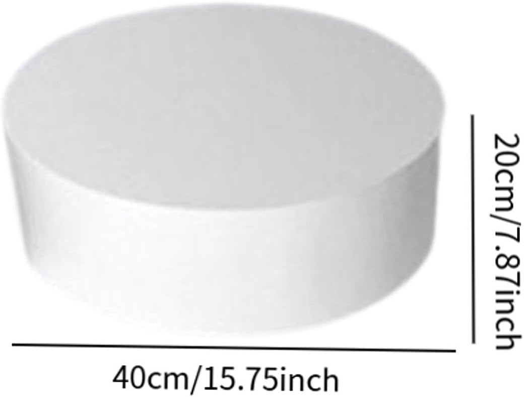White Cylinder Pedestal Stand for Bridal Shop Display