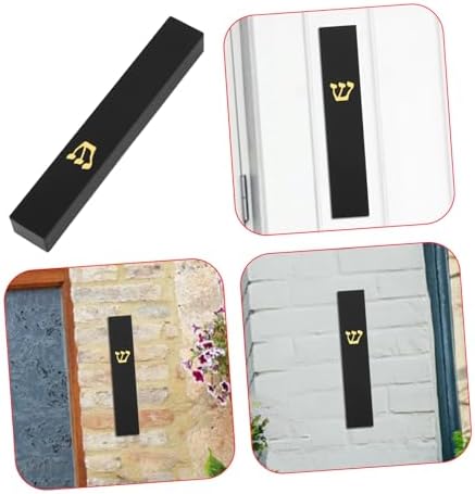 Elegant Black Resin Mezuzah Door Frame Decoration