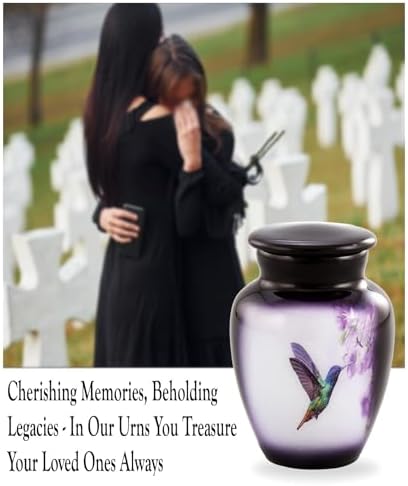 Hummingbird Mini Keepsake Urn Purple Cremation Urn