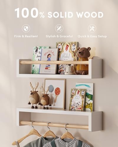 GW Gruwald 3-Piece Wall Bookshelf for Kids Rooms