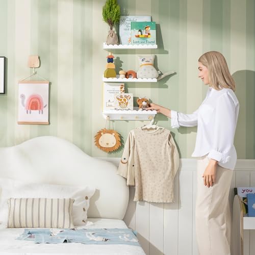 SANOA CO 3-Piece Floating Bookshelf for Kids Room