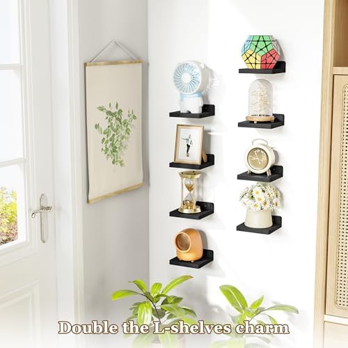 SRIWATANA 5 Inch Floating Shelves Set of 4