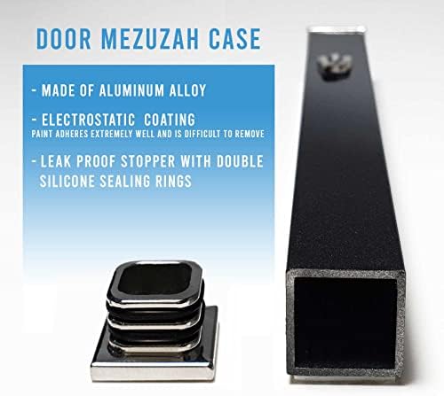 Elegant Modern Door Mezuzah Case Taupe Self Stick