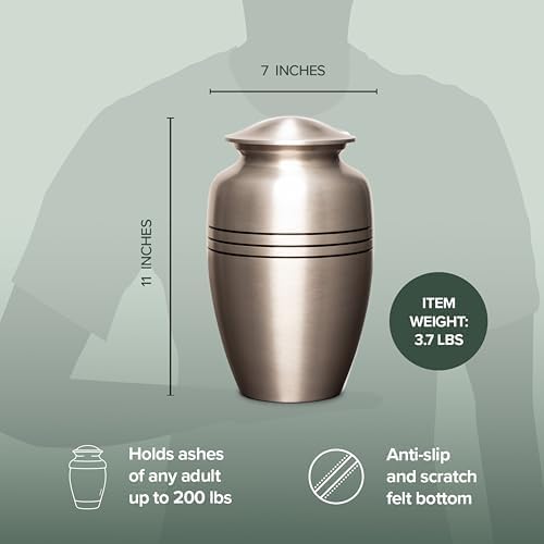 Eternal Harmony Large Silver Urn for Ashes