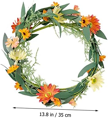 Realistic Chrysanthemum Wreath Christmas Door Hanging Decor