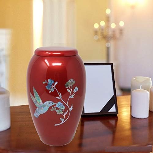 Handcrafted Cremation Urn with Mother of Pearl Design