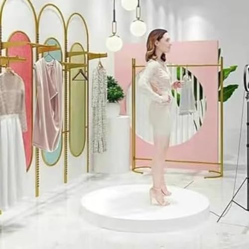 Round Wood Pedestal Display Stand for Clothing Store