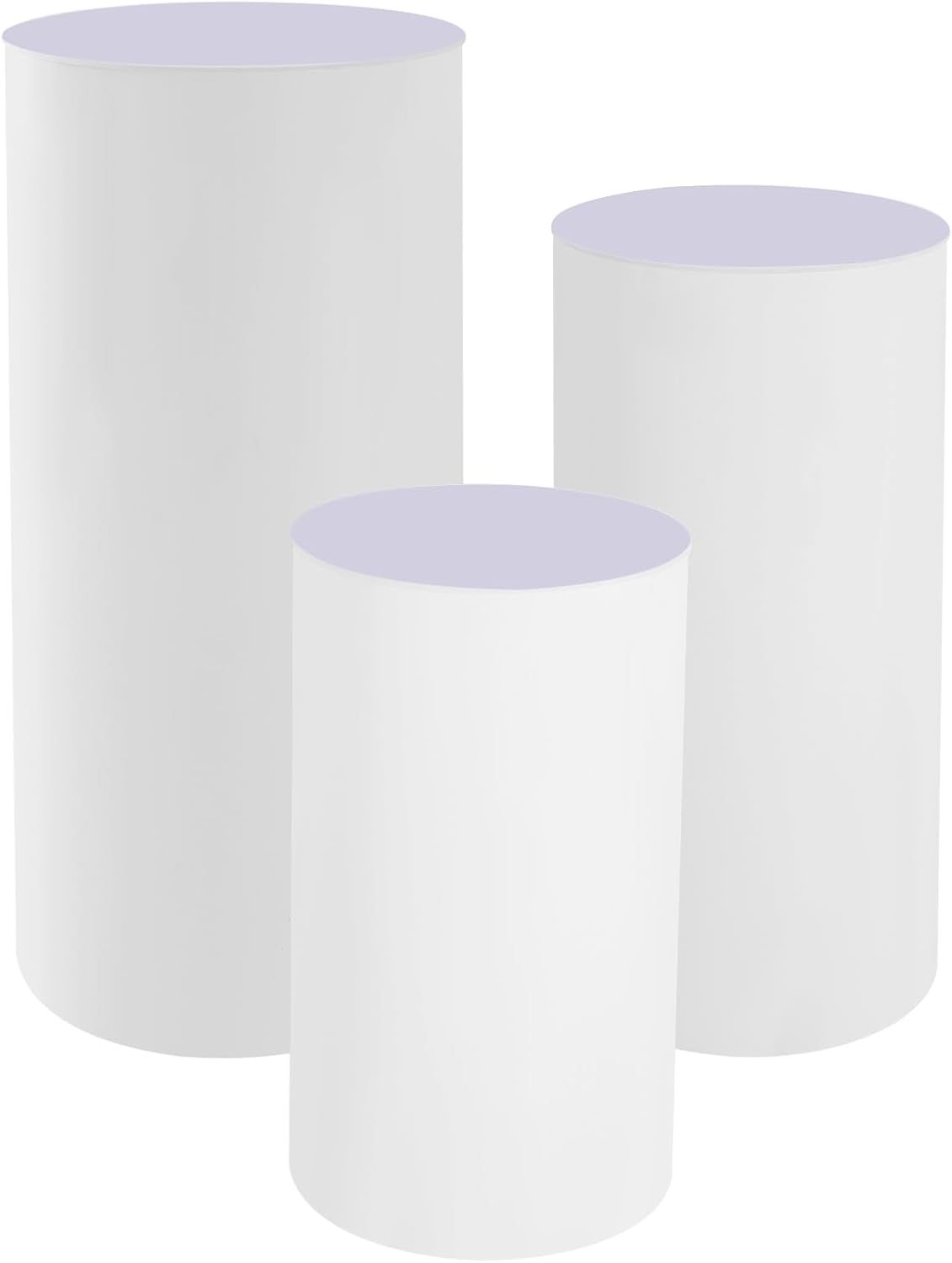 3Pcs Cylinder Pedestal Stands for Wedding Cakes and Decor