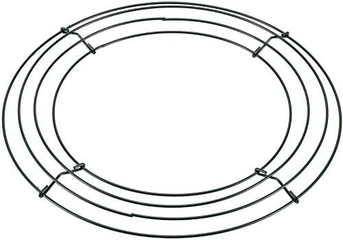 20 Pack 10 Inch Metal Wreath Frame Dark Green