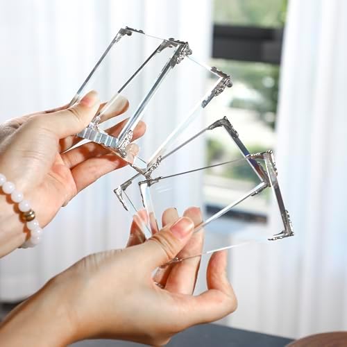 ZEERSHEE 4 Pack Crystal Display Bases for Jewelry and Collectibles