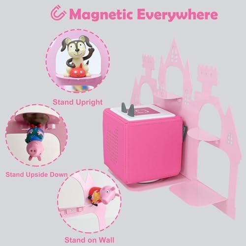 Demao Pink Castle Magnetic Floating Shelf for Toniebox