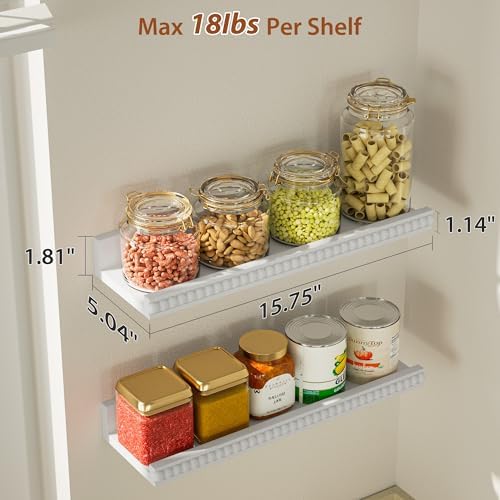 Alsonerbay Modern Floating Shelves Set of 2 with White Finish