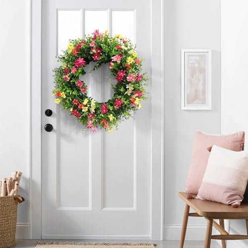 Welcome Wreath Front Door 18x18 Inch Decor Hanger
