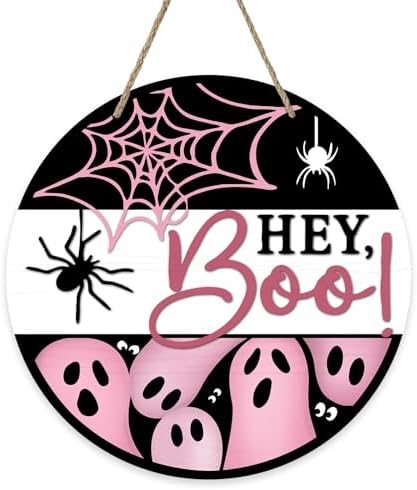 Deroro Halloween Hey Boo Sign Front Door Decor