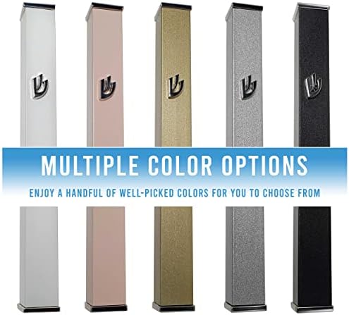 Elegant Modern Door Mezuzah Case Taupe Self Stick