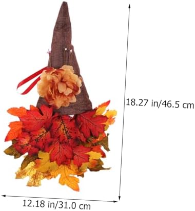Front Door Autumn Wreath with Gnome Design