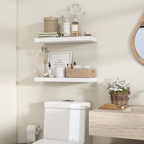 Heimlove 24 Inch Floating Shelves Wall Mount Set of 2