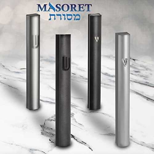 3-Piece Aluminum Door Mezuzah Scroll Holder